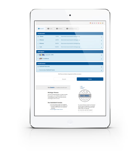 Booking mask on iPad